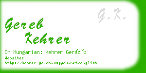 gereb kehrer business card